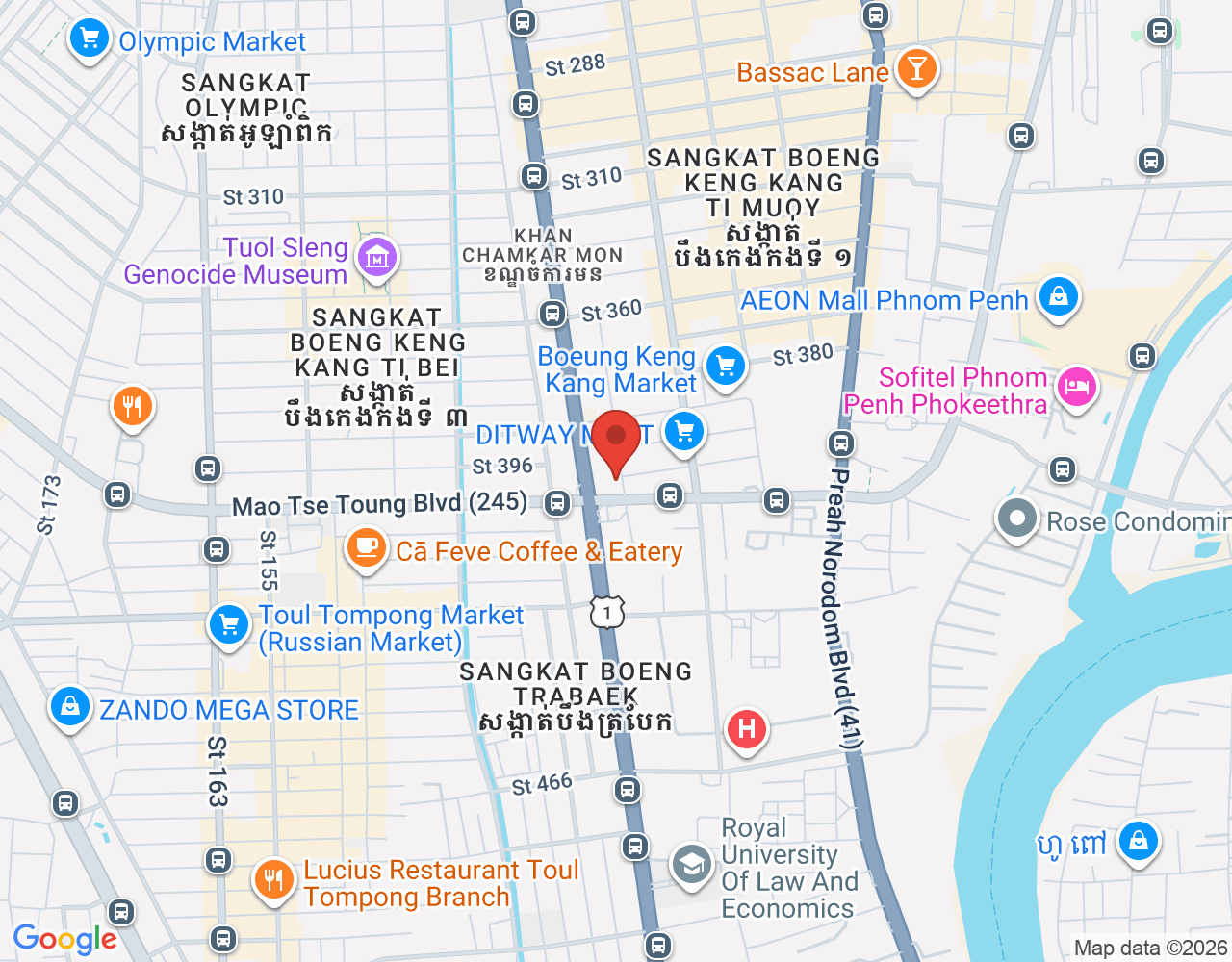 Waiter location map
