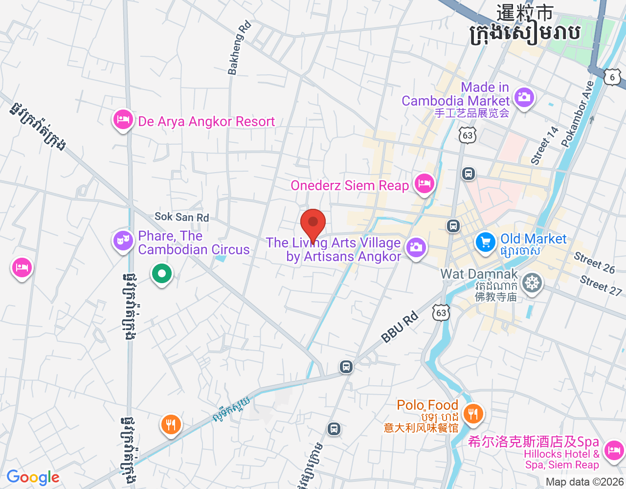 Receptionist location map