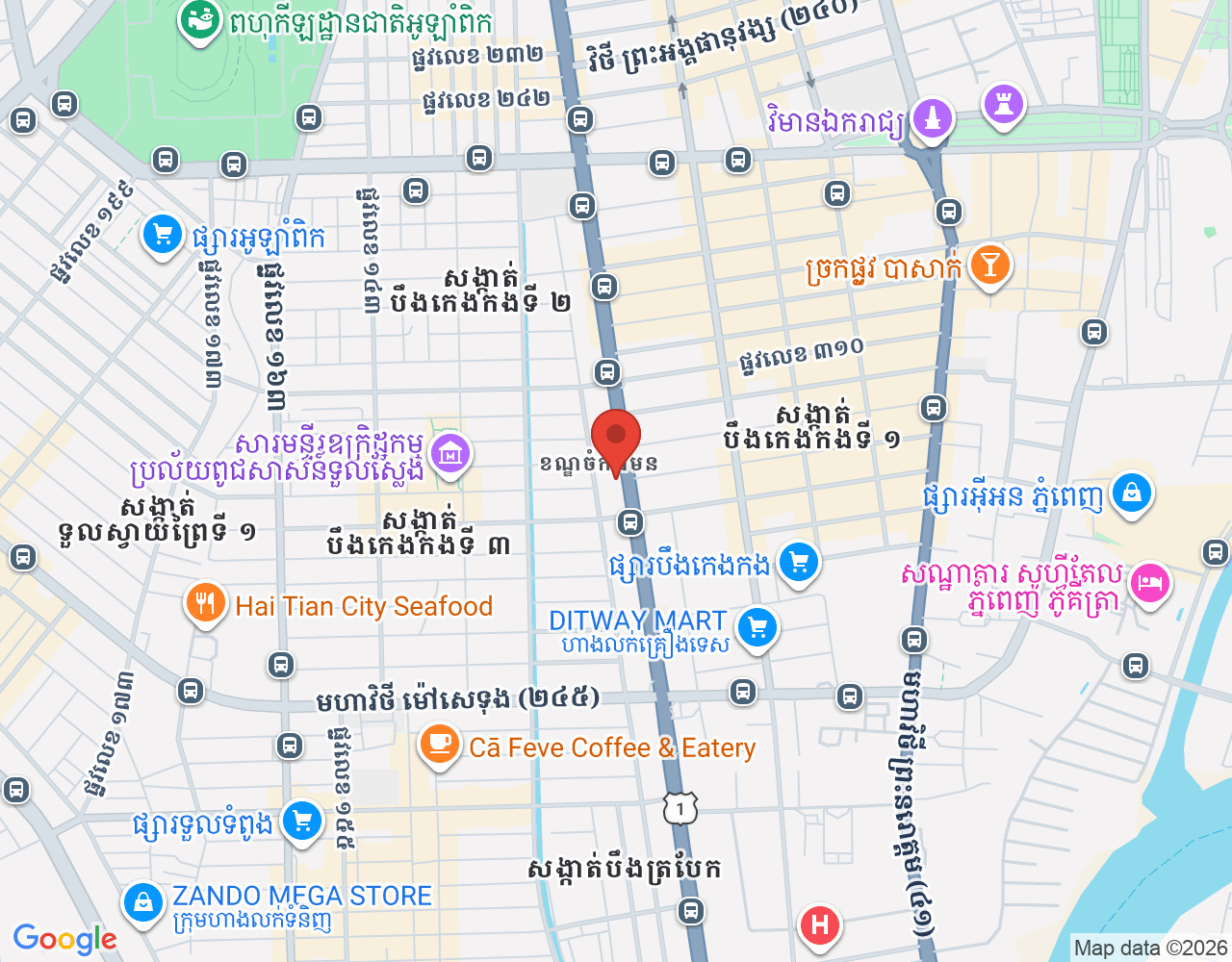 លក់ស្បែកជើង អាវ កាហ្វេ ផ្សេងៗ location map