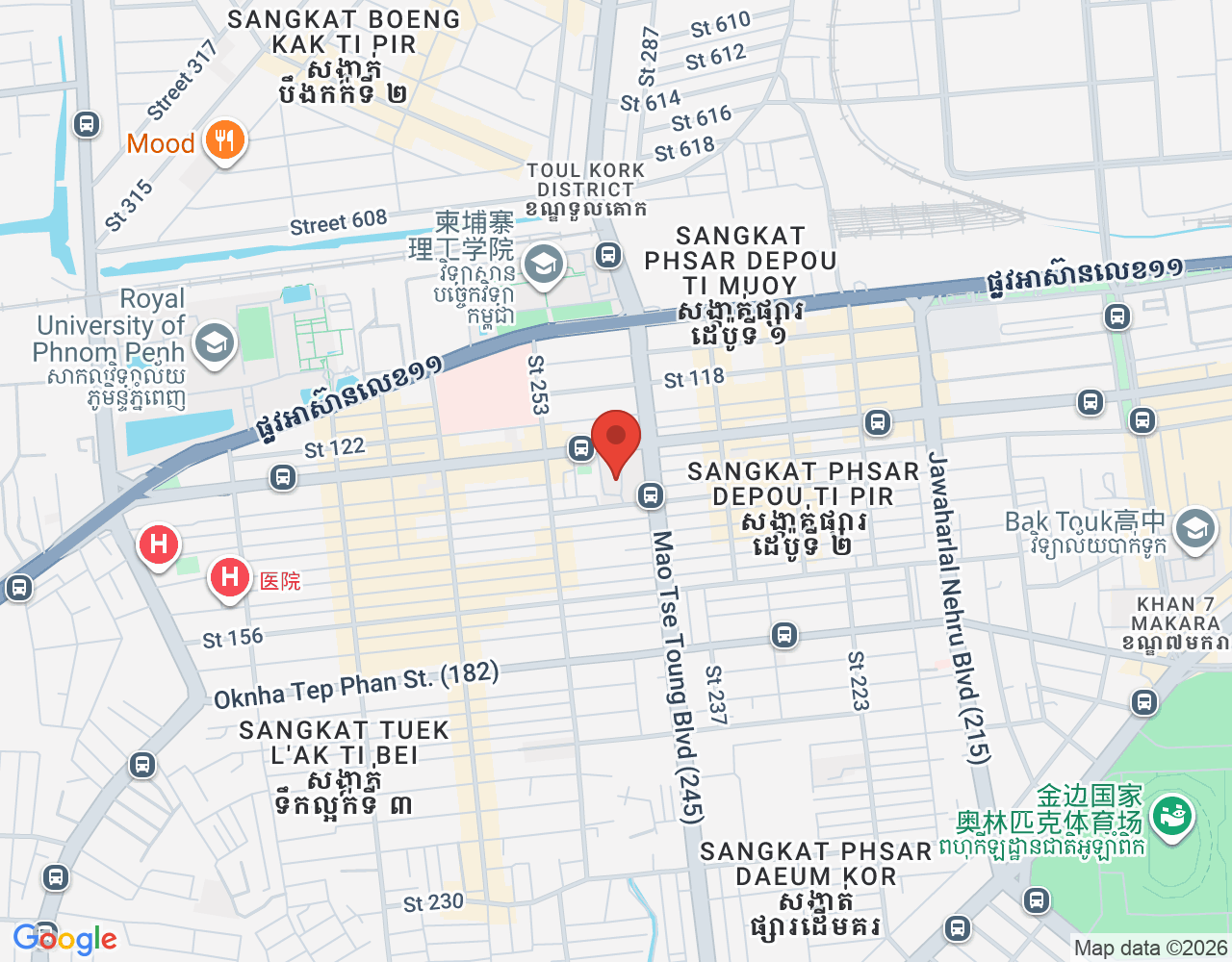 ផ្នែករត់តុ location map