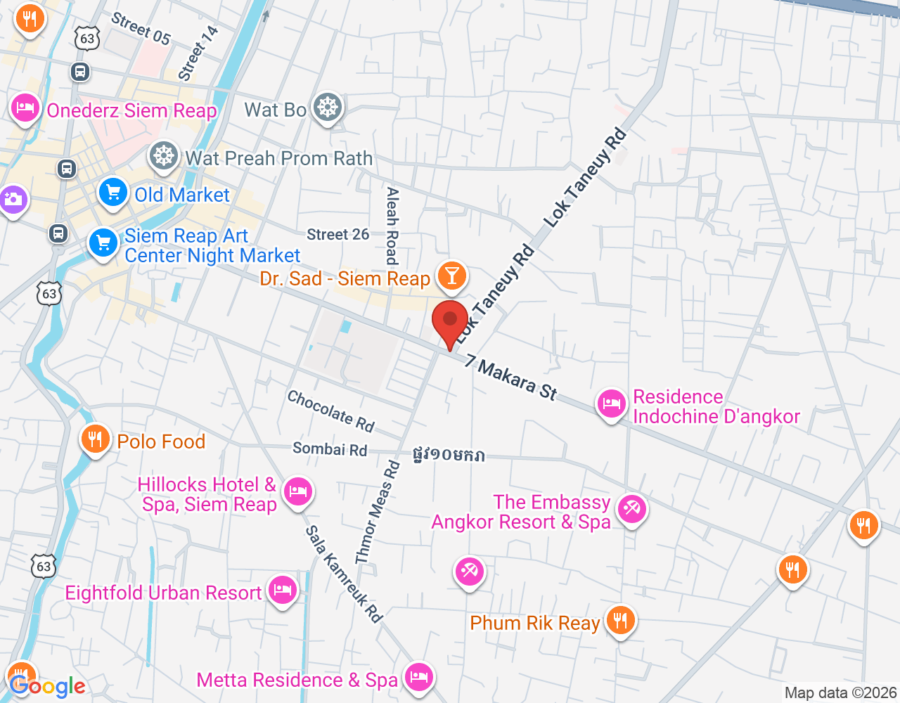 ផ្នែកទទួលភ្ញៀវ location map