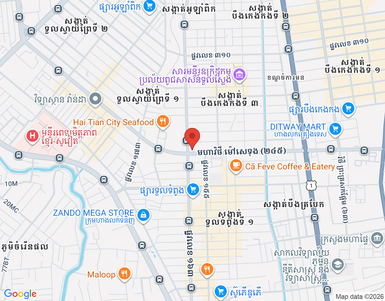 Account and Finance location map