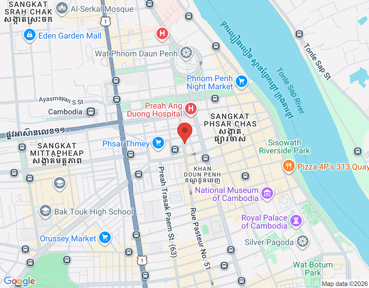 Cashier location map