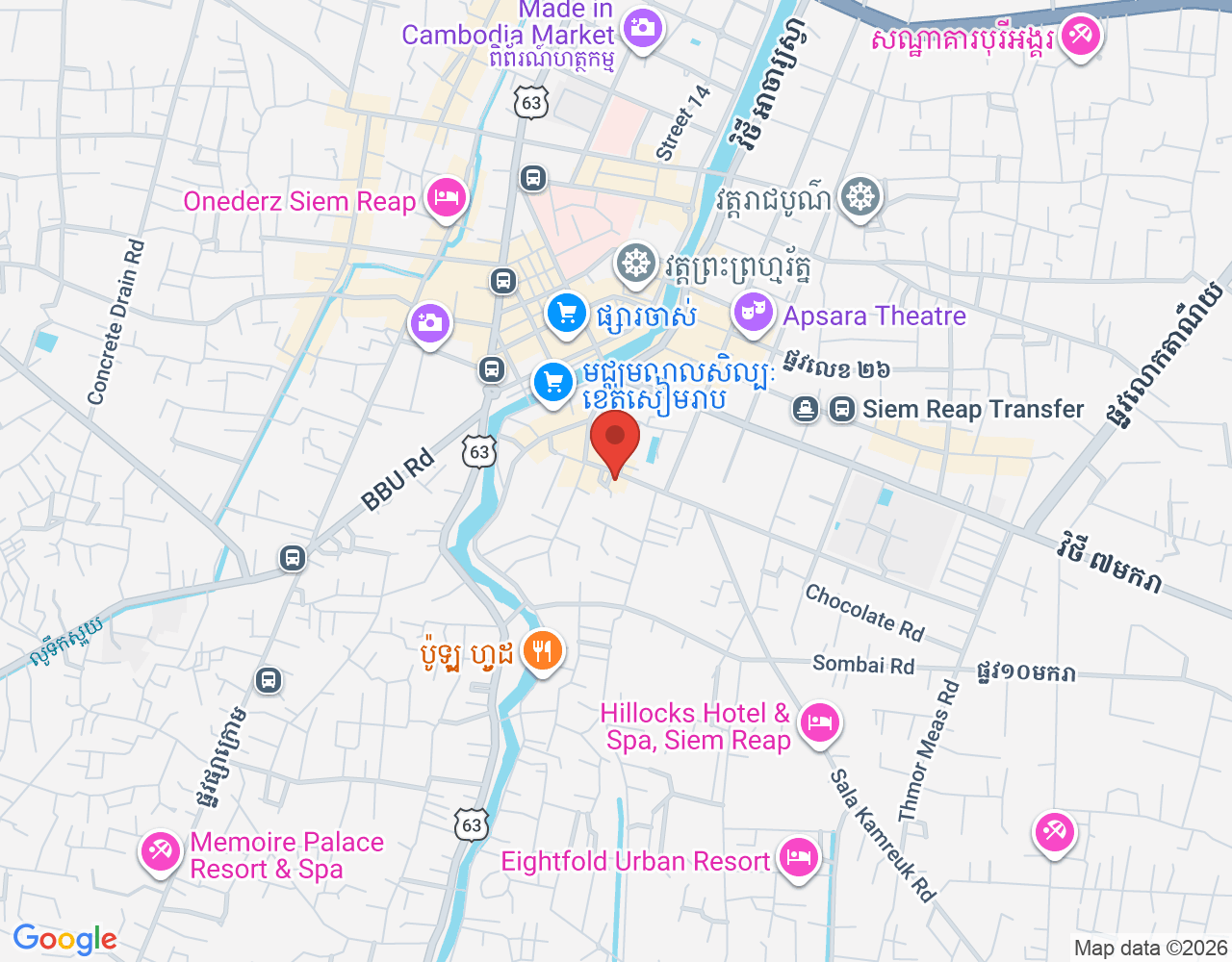 Receptionist location map
