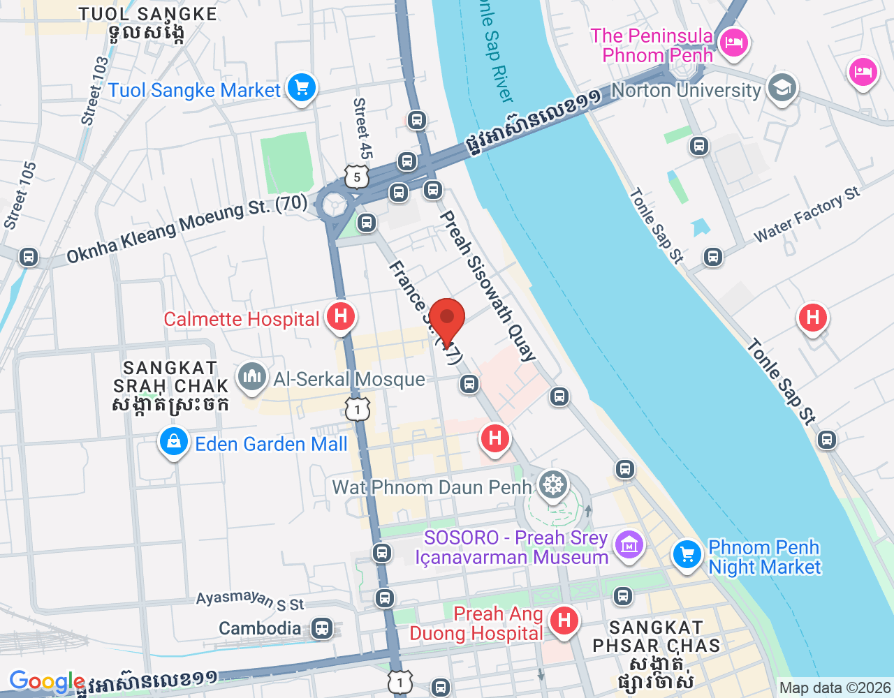 ផ្នែករត់តុ location map