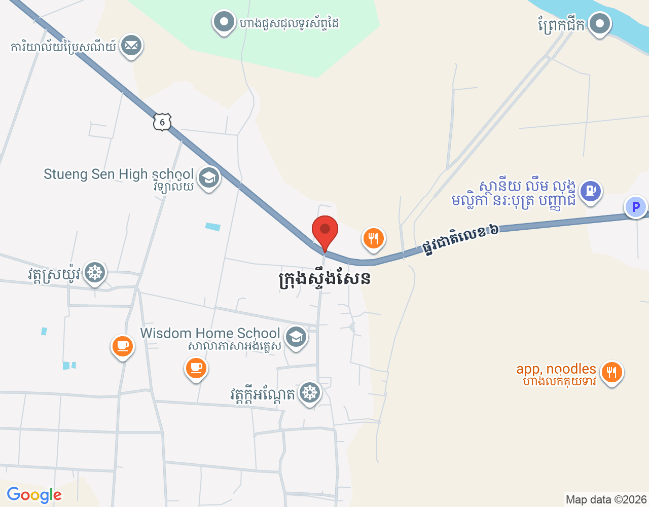 ផ្នែកទទួលភ្ញៀវ location map