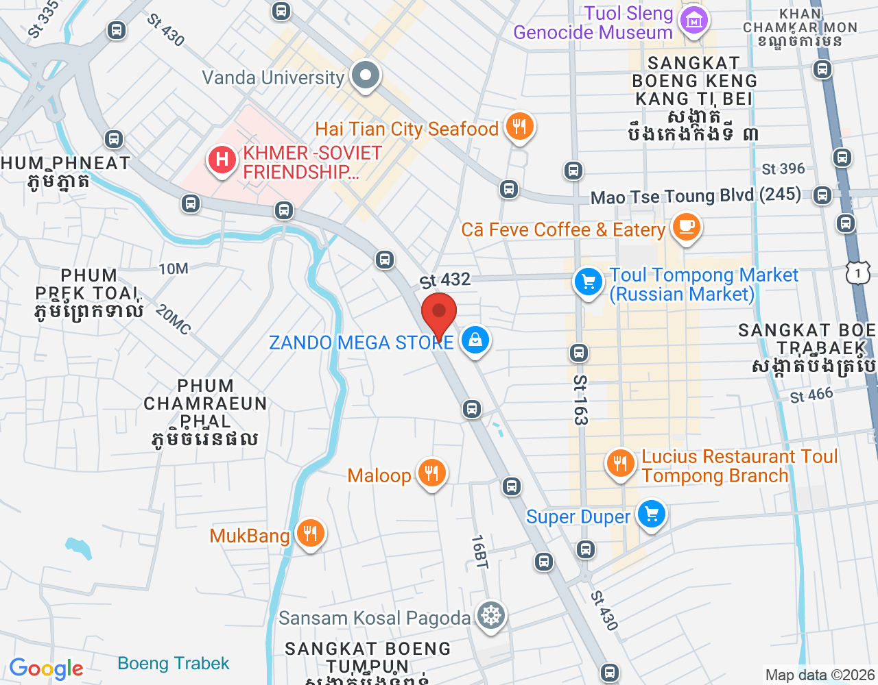 អ្នកហាន់សាច់ location map