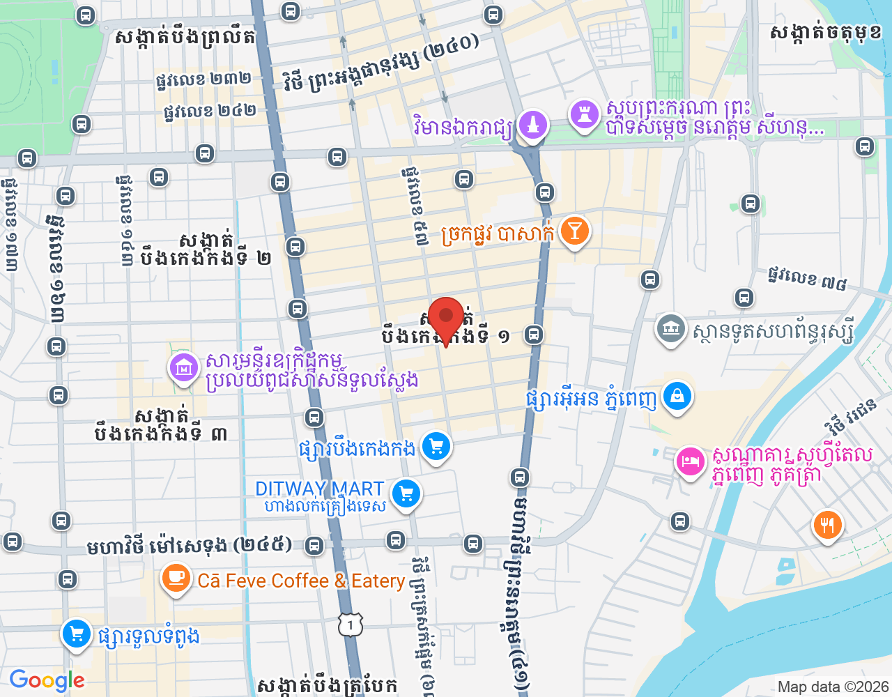 ចុងភៅបាយស្រូប location map