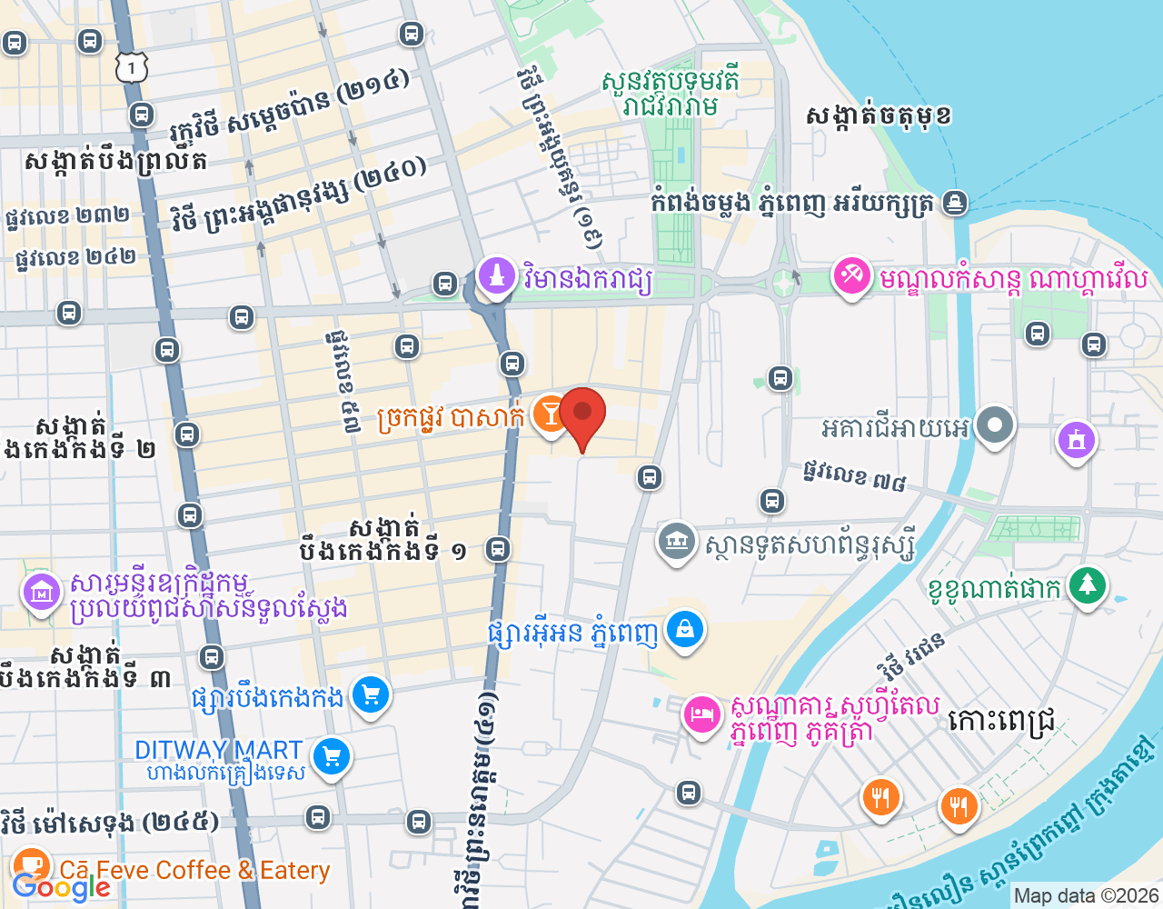 Receptionist location map