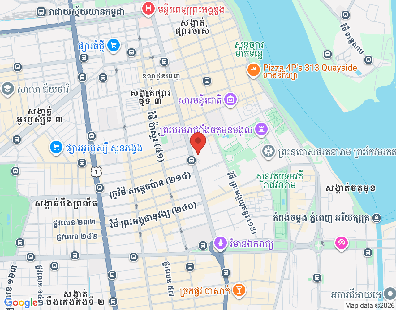 ចុងភៅ ម្អូបខ្មែរ  គុយទាវ location map